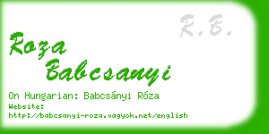 roza babcsanyi business card