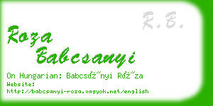 roza babcsanyi business card